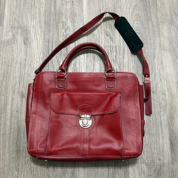 Franklin Covey Leather Messenger Bag - Picture 1 of 6